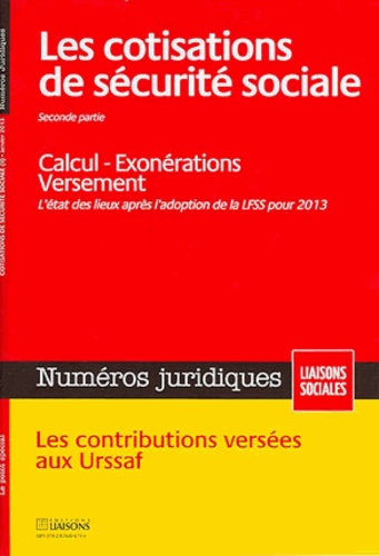 Les cotisations de sécurite sociale