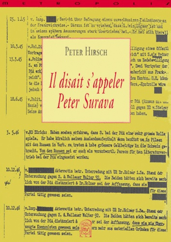 IL DISAIT S'APPELER PETER SURAVA