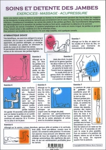 Planche Soins et détente des jambes - A4