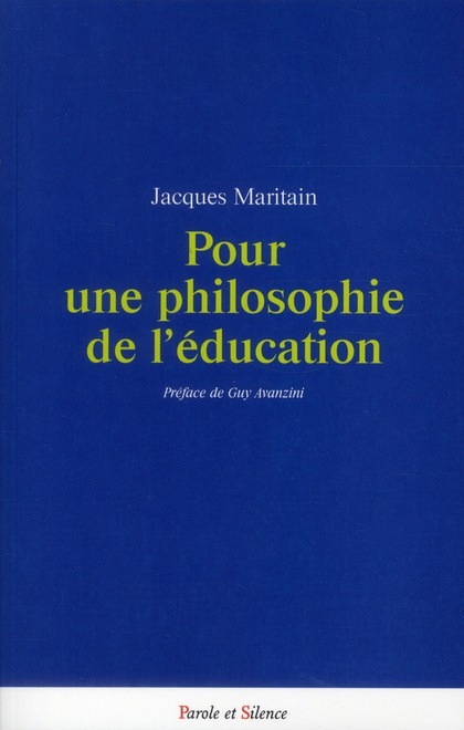 POUR UNE PHILOSOPHIE DE L EDUCATION