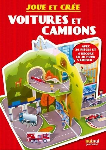 Voitures et Camions. Avec 28 pièces à détacher et 4 décors en 3D pour s'amuser !