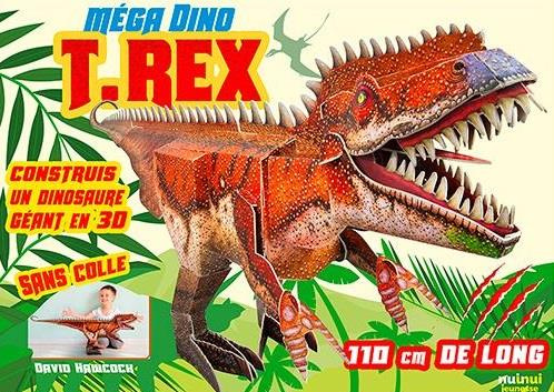 Méga dino T-Rex. Construis un dinosaure géant en 3D sans colle, 110 cm de long