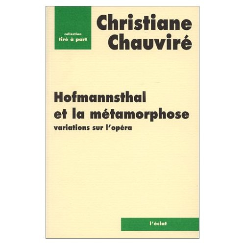 HOFMANNSTHAL ET LA METAMORPHOSE