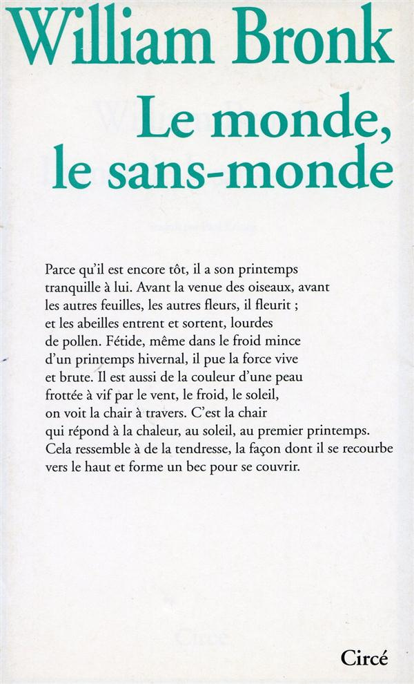 Le monde, le sans-monde