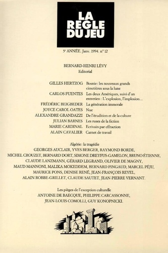 La Règle du jeu N° 12