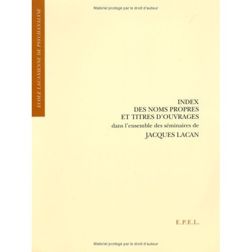 INDEX DES NOMS PROPRES ET TITRES D'OUVRAGES