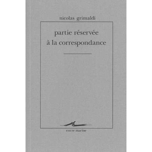 Partie réservée à la correspondance