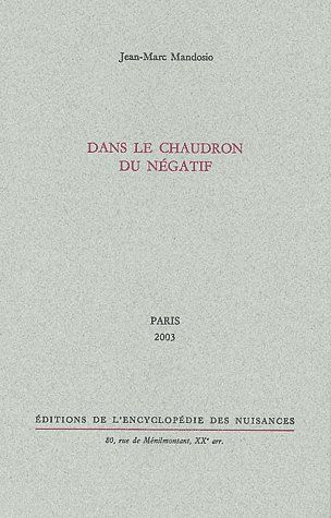 Dans le chaudron du négatif