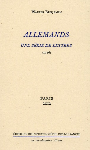 Allemands. Une série de lettres (1936)