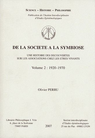 DE LA SOCIETE A LA SYMBIOSE UNE HISTOIRE DES DECOUVERTES SUR LES ASSOCIATIONS 2 1920-1970