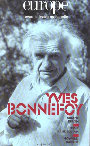 EURO YVES BONNEFOY N 890 891 JUIN JUILLET 2003
