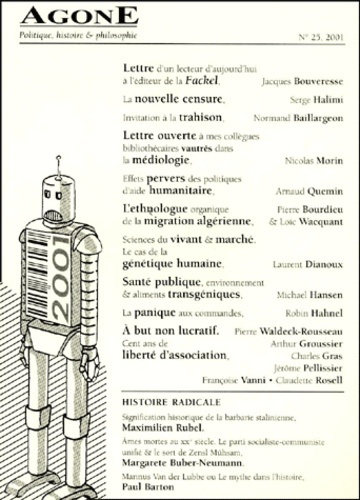 Agone N° 25, 2001