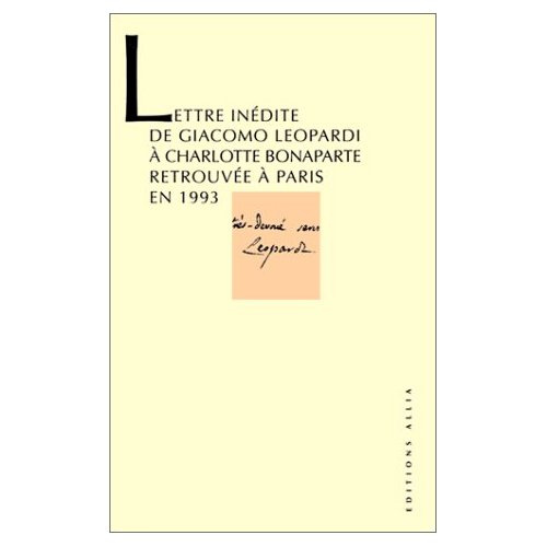 LETTRE INEDITE A CHARLOTTE BONAPARTE