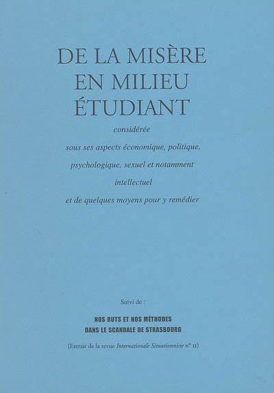De la misère en milieu étudiant