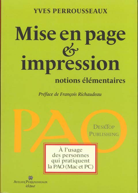 Mise en page et impression. Notions élémentaires, 2e édition