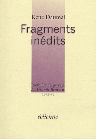 Fragments inédits 1932-33. Première étape vers La Grande Beuverie