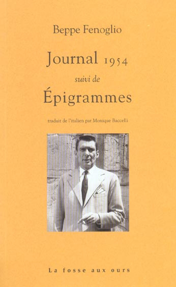 JOURNAL 1954 SUIVI DE EPIGRAMMES