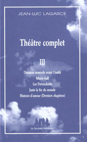 Théâtre complet. Tome 3