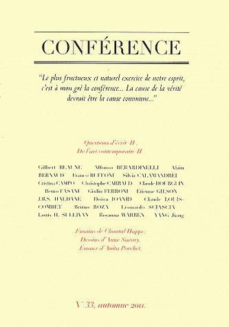 Conférence N° 33, Automne 2011
