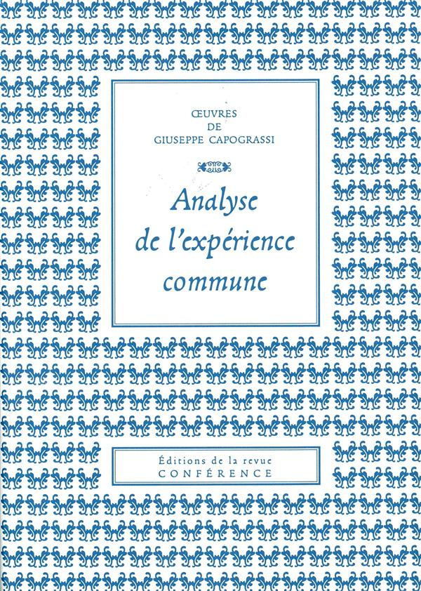 Analyse de l'expérience commune