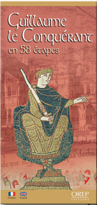 GUILLAUME LE CONQUERANT EN 58 ETAPES - WILLIAM THE CONQUERORIN 58 STAGES. CARTE