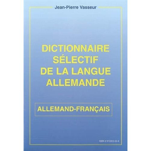 DICO SELECTIF LANGUE FRA : ALL/FRA