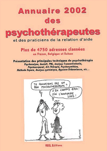 Annuaire 2002 des psychothérapeutes et des praticiens de la relation d'aide