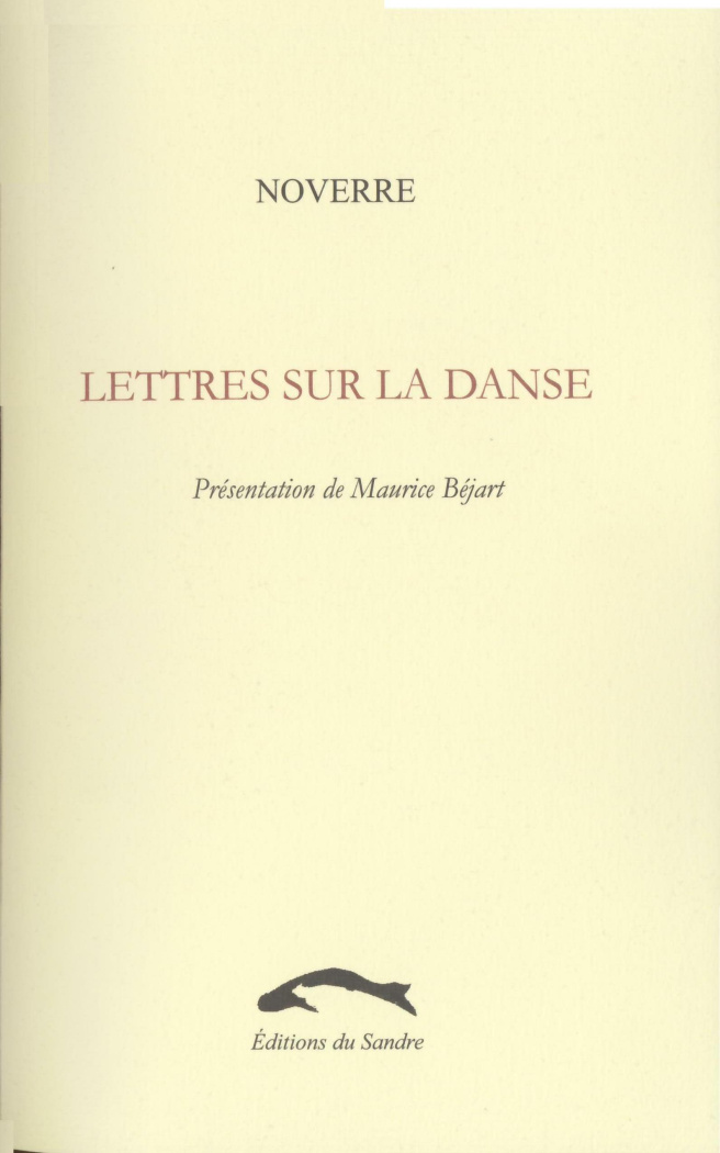 LETTRES SUR LA DANSE