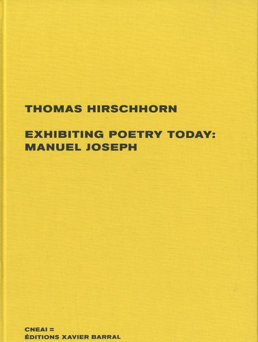 Exhibiting poetry today : Manuel Joseph