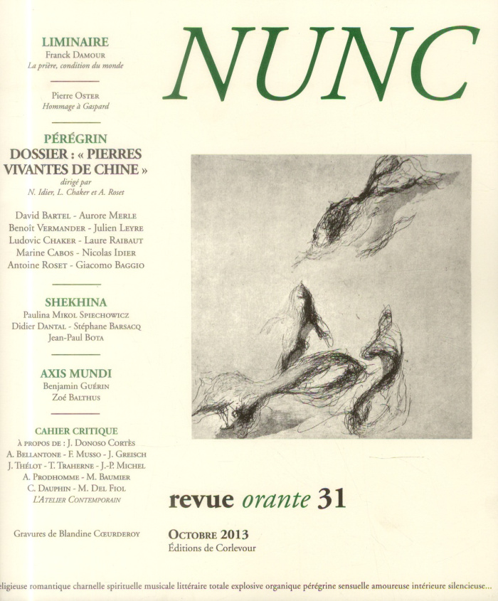 Nunc N° 31, Octobre 2013 : Pierres vivantes de Chine : une galerie de portraits conteporains