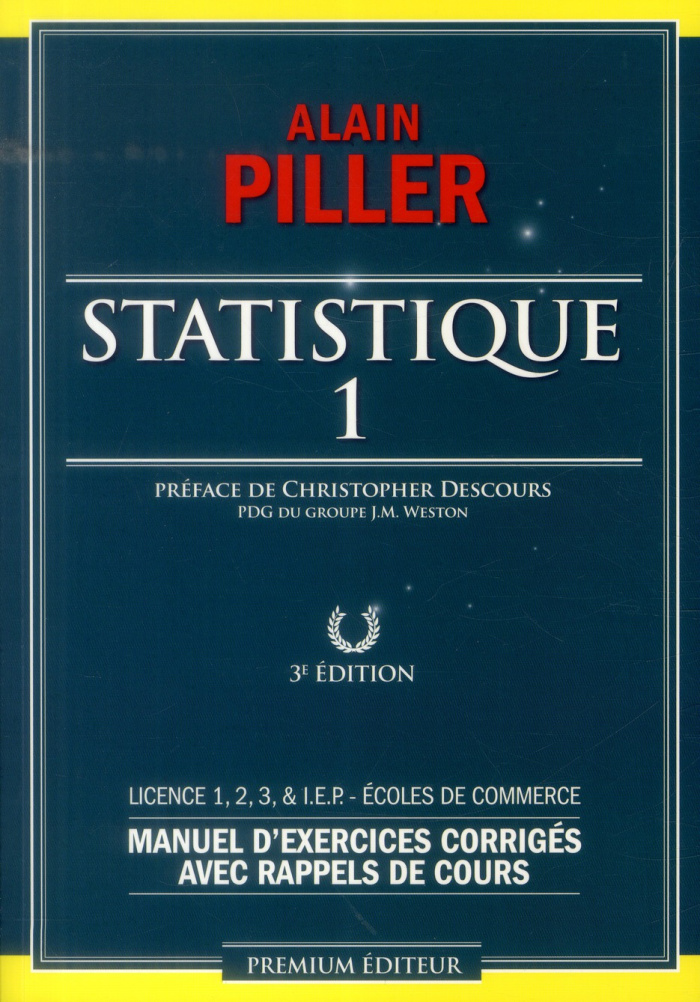 Statistique. Tome 1, 3e édition