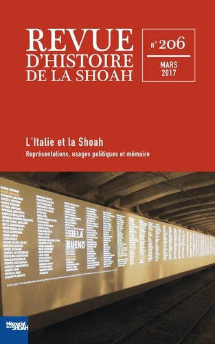 Revue d'histoire de la Shoah N° 206, mars 2017 : L'Italie et la Shoah. Représentations, usages polit