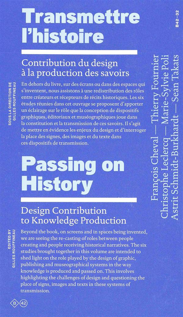 Transmettre l'histoire. Contribution du design à la production des savoirs