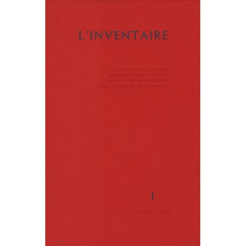 L'inventaire N° 1, Automne 2014