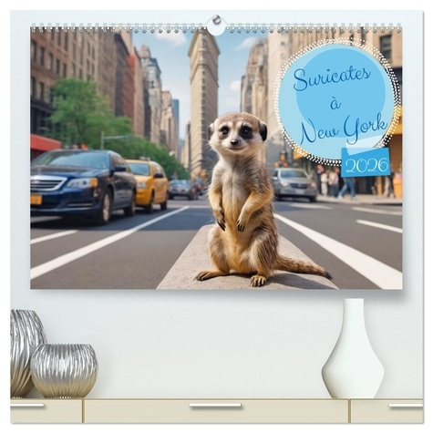 SURICATES A NEW YORK (CALENDRIER MURAL 2026 DIN A2 VERTICAL) CALENDRIER DE BUREAU - LES SURICATES PA