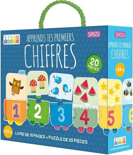 Apprends tes premiers chiffres. Avec 1 puzzle de 20 pièces
