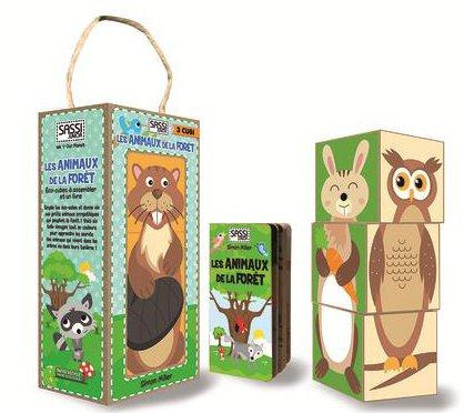 Les animaux de la forêt. Eco-cubes à assembler et un livre