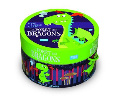 La forêt des dragons. 1 puzzle géant   1 livre