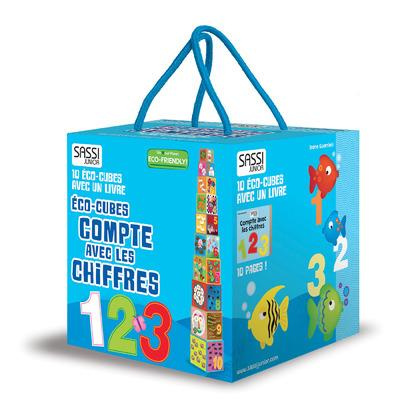 Compte avec les chiffres. 10 éco-cubes 1 livre