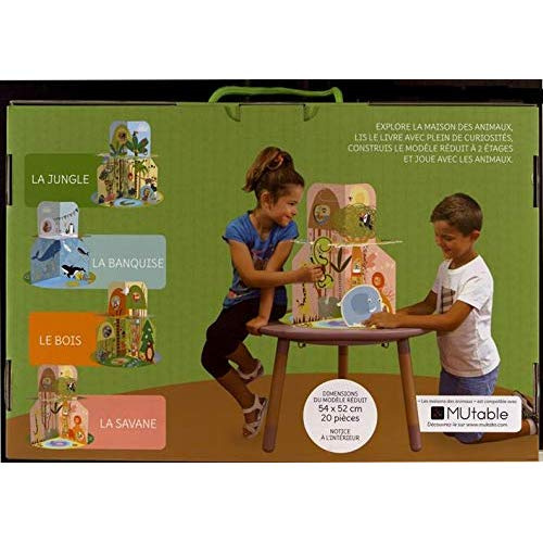 Les maisons des animaux. 4 habitats 2 étages, 10 animaux, 1 livre