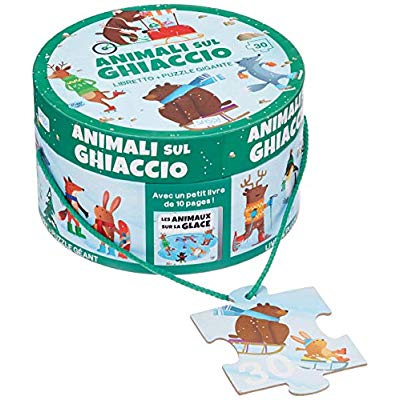Les animaux sur la glace. Livre   puzzle géant