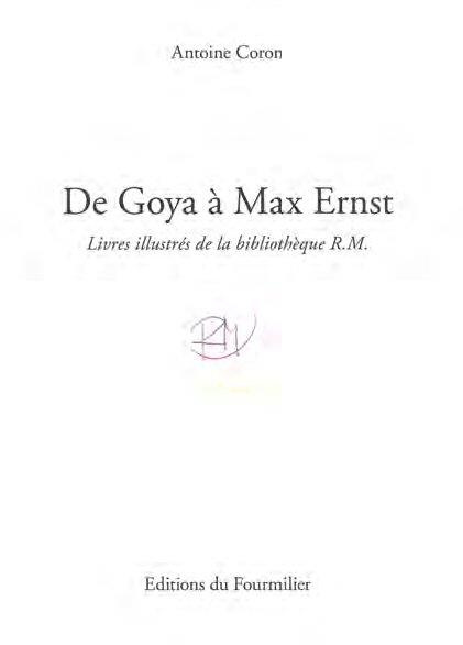 De Goya à Max Ernst. Livres illustrés de la bibliothèque R.M.