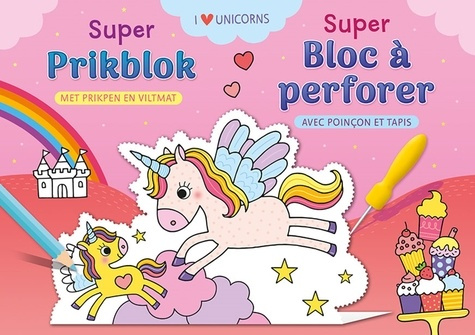 Super bloc à perforer Licornes. I love unicorns