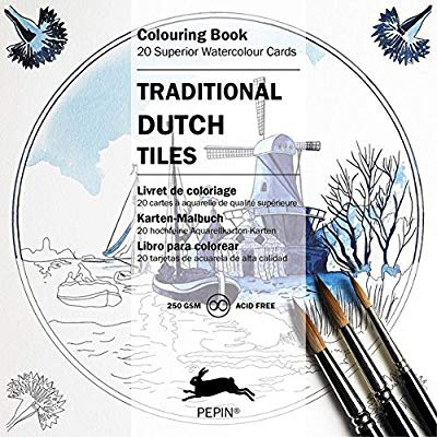 DUTCH TILES, ARTISTS' COLOURING CARDS - TILE DESIGNS