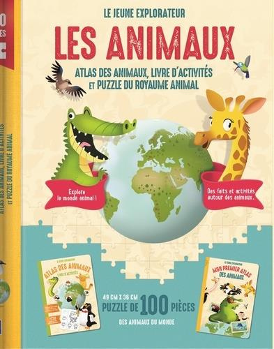 Les animaux. Coffret en 2 volumes : Atlas des animaux, livre d'activités et puzzle du royaume animal