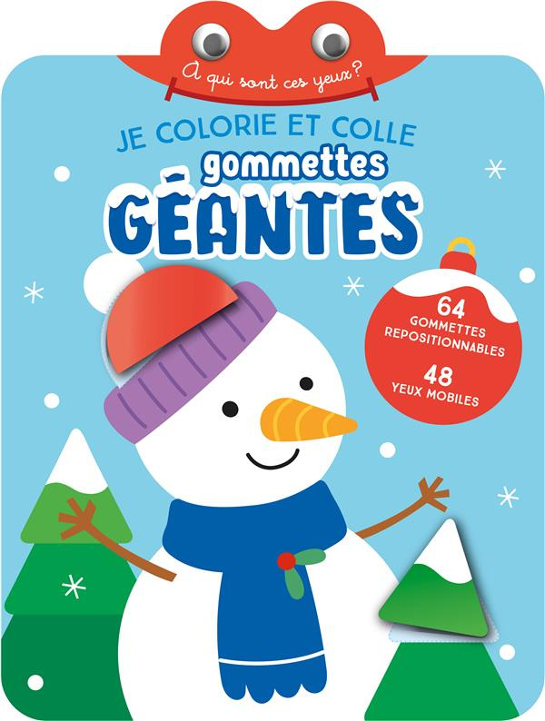 Bonhomme de neige yeux. A qui sont ces yeux ? Avec 64 gommettes et 48 yeux mobiles