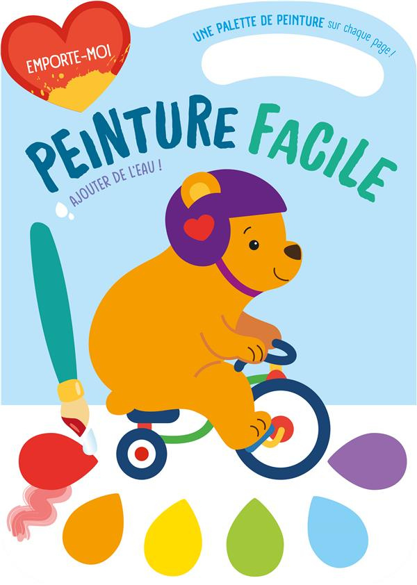 Peinture facile Ours. Avec une palette de peinture sur chaque page et 1 pinceau