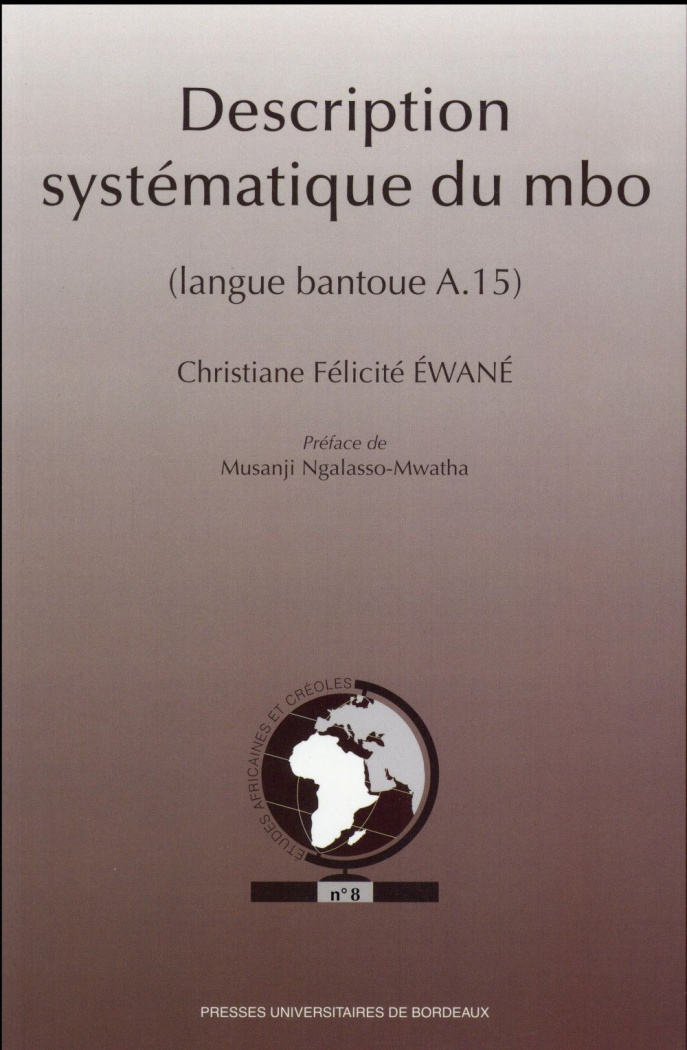 Description systématique du mbo (langue bantoue A.15)