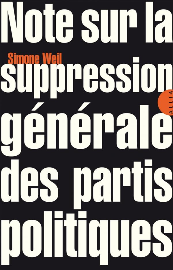 Note sur la suppression générale des partis politiques