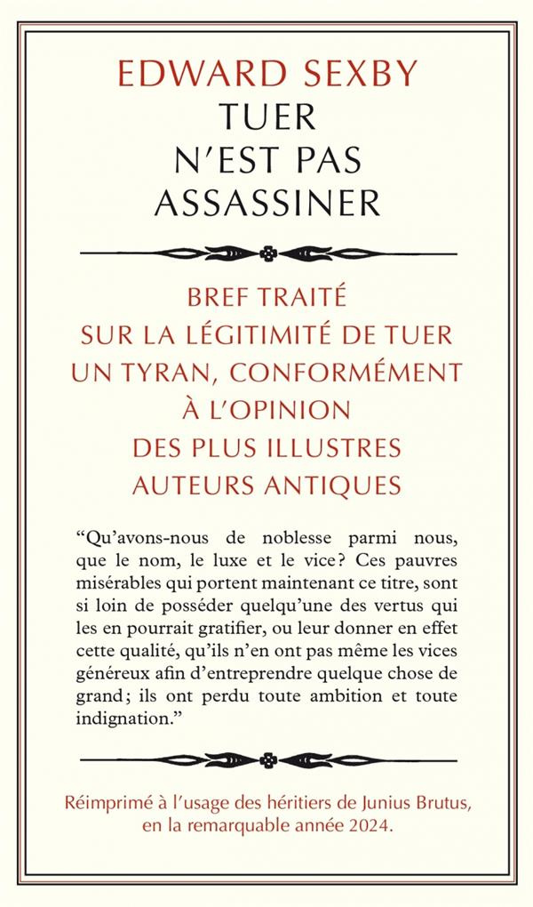 Tuer n'est pas assassiner